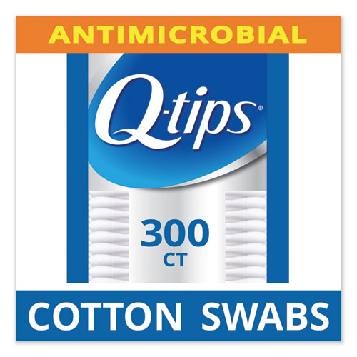 Image of Cotton Swabs, Antibacterial, 300/Pack, 12/Carton