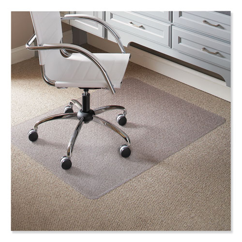 EverLife Light Use Chair Mat for Flat to Low Pile Carpet, Rectangular, 46 x 60, Clear