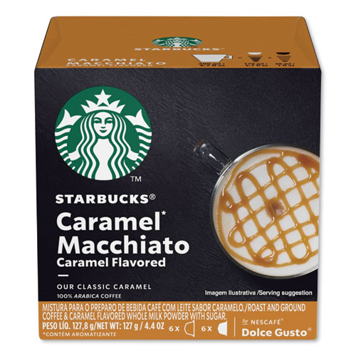 STARBUCKS COFFEE CAPSULES, CARAMEL MACCHIATO, 12/BOX