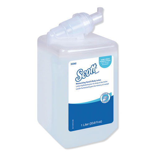 Scott® Moisturizing Hand And Body Lotion, 1 L Bottle, Fresh Scent, 6/Carton