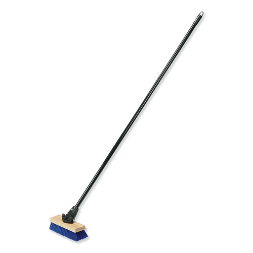 7920016827630 SKILCRAFT FlexSweep Broom, Broom and Handle, 59 Metal Handle, Black/Blue