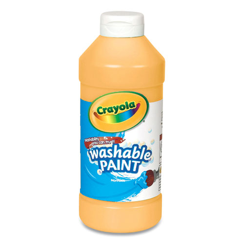 Washable Paint, Peach, 16 oz Bottle