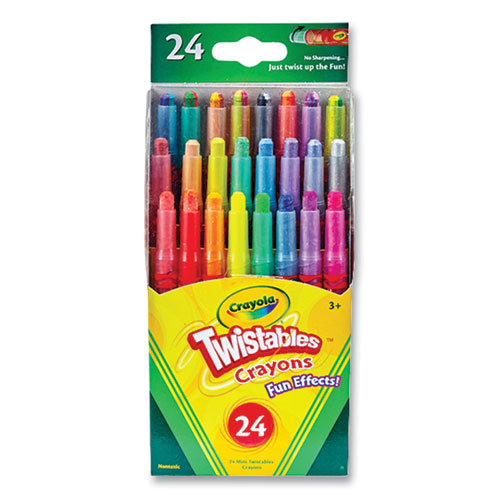 Image of Crayola® Twistables Mini Crayons, Assorted, 24/Pack