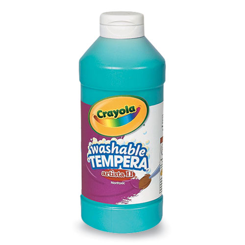 Crayola® Artista II Washable Tempera Paint, Turquoise, 16 oz Bottle