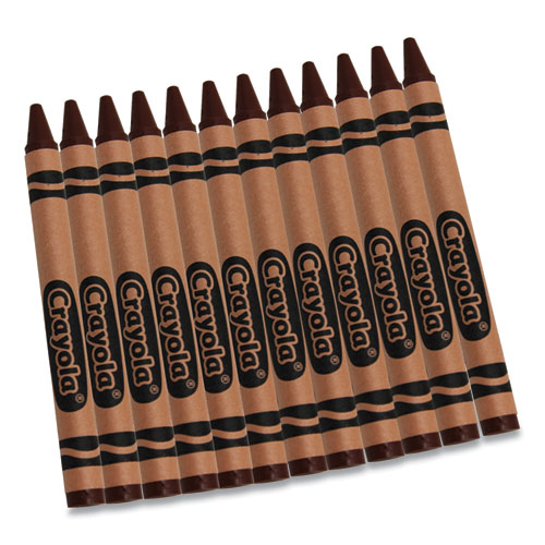 Image of Bulk Crayons, Brown, 12/Box