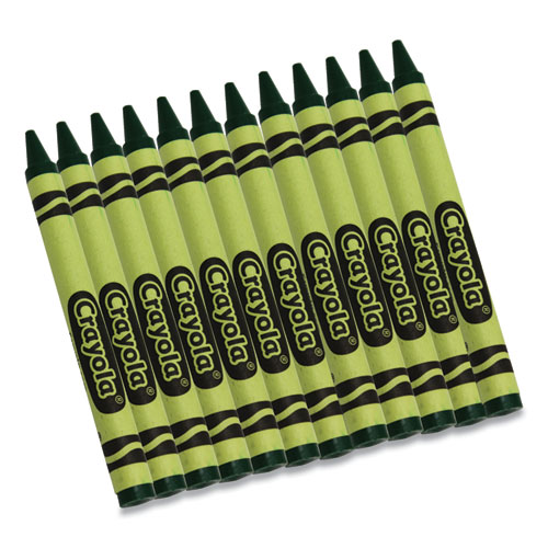 Image of Bulk Crayons, Green, 12/Box