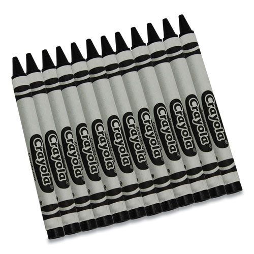 Image of Bulk Crayons, Black, 12/Box