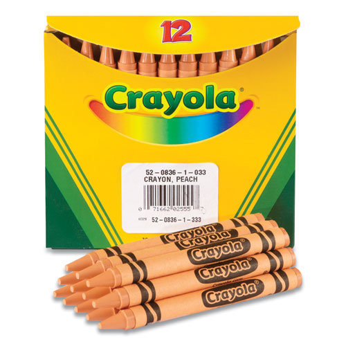 Bulk Crayons, Peach, 12/Box