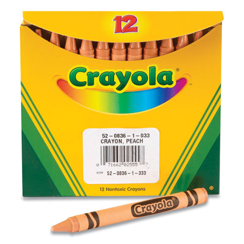 Image of Crayola® Bulk Crayons, Peach, 12/Box