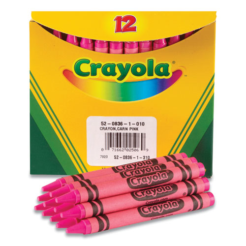 Image of Bulk Crayons, Carnation Pink, 12/Box