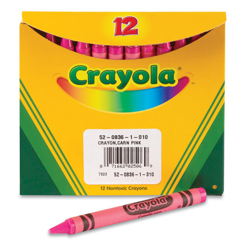 Image of Crayola® Bulk Crayons, Carnation Pink, 12/Box
