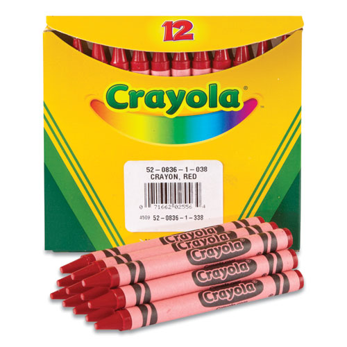 Crayola® Bulk Crayons, Red, 12/Box