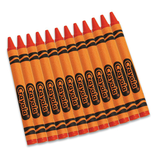 Crayola® Bulk Crayons, Orange, 12/Box