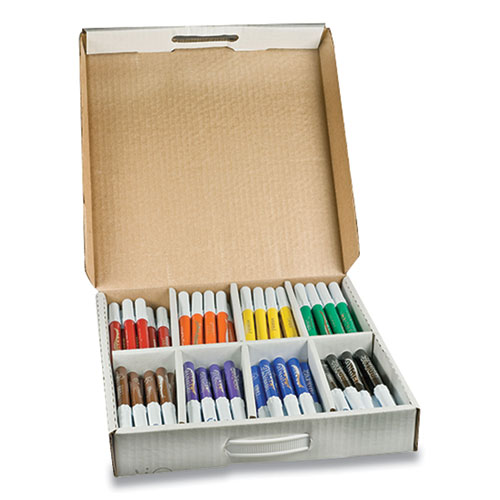 Washable Marker Master Pack, Broad Bullet Tip, Assorted Colors, 200/Carton