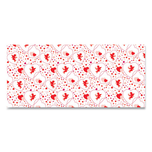 Corobuff Corrugated Paper Roll, 48" x 25 ft, Cupids Hearts
