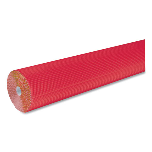 Image of Pacon® Corobuff Corrugated Paper Roll, 48" X 25 Ft, Flame Red