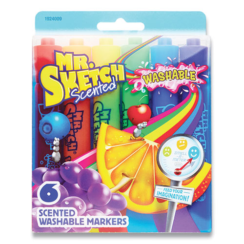 Mr. Sketch Scented Markers, Chisel Tip, Assorted Colours, 12 Count