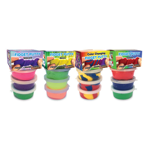 Fidget Putty Activity Set, Random Color and Theme Assortment, Ages 5 and Up, 3/Pack