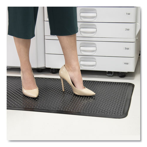 ES Robbins® Feel Good Anti-Fatigue Floor Mat, Continuous Runner, 35 x 120, PVC, Black