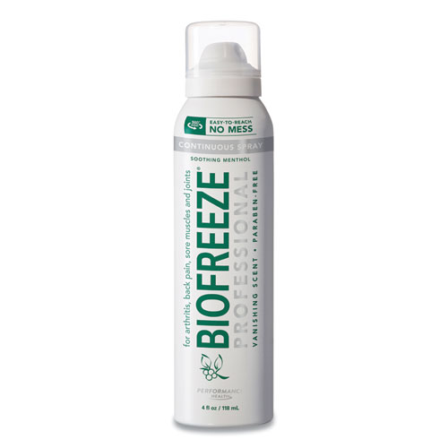 Image of Biofreeze® Professional Colorless Topical Analgesic Pain Reliever Spray, 4 Oz Spray Bottle
