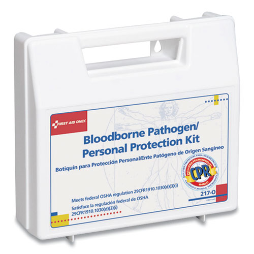Image of First Aid Only™ Bloodborne Pathogen And Personal Protection Kit With Microshield, 26 Pieces, Plastic Case
