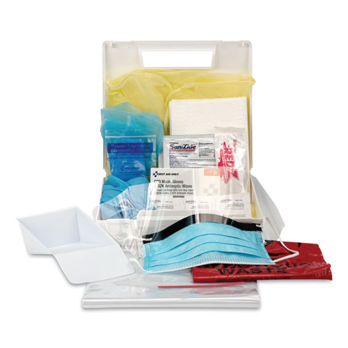 First Aid Only™ Bloodborne Pathogen Spill Clean Up Kit with CPR Pack, 31 Pieces, Plastic Case