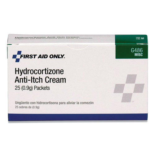 Hydrocortisone Anti-Itch Cream, 0.03 oz Packets, 25/Box