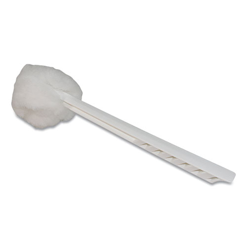 DELUXE TOILET BOWL MOP, 10" HANDLE, WHITE, 25/CARTON