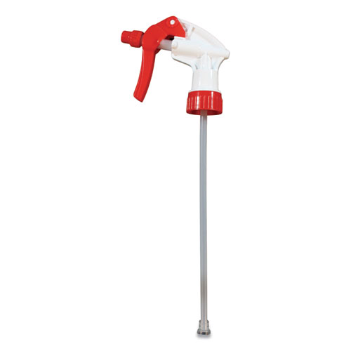 GENERAL PURPOSE TRIGGER SPRAYER, 9.88" TUBE, FITS 32 OZ BOTTLES, RED/WHITE, 24/CARTON