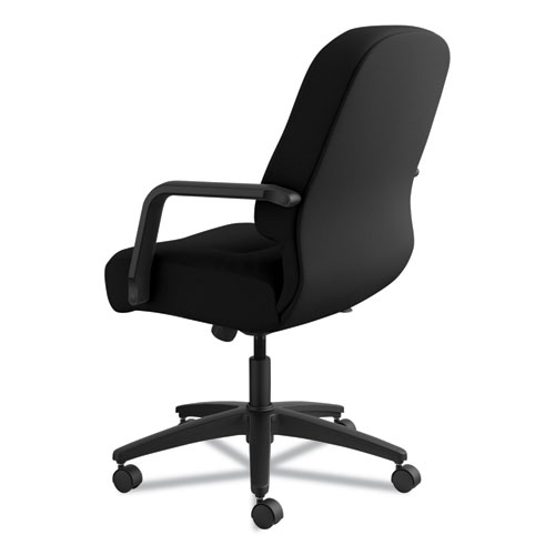 Pillow-Soft 2090 Series Managerial Mid-Back Swivel/Tilt Chair, Supports Up to 300 lb, 17" to 21" Seat Height, Black