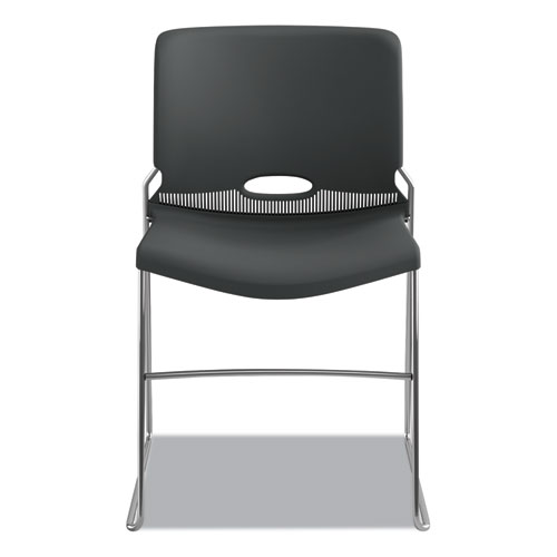 Image of Hon® Olson Stacker High Density Chair, Supports Up To 300 Lb, 17.75" Seat Height, Lava Seat, Lava Back, Chrome Base, 4/Carton