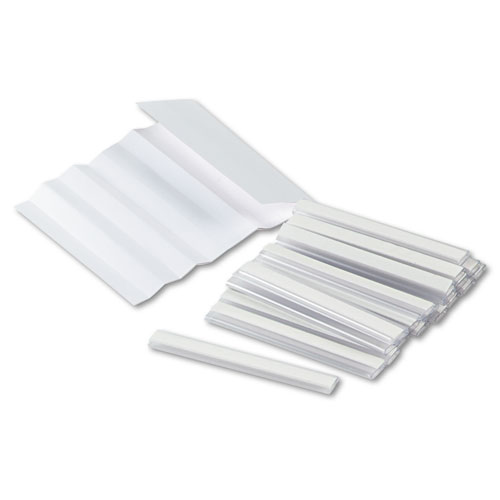 Image of Kwik-File Mailflow-To-Go Mailroom System Label Holders, 3 x 3/8, Clear, 20/Pack