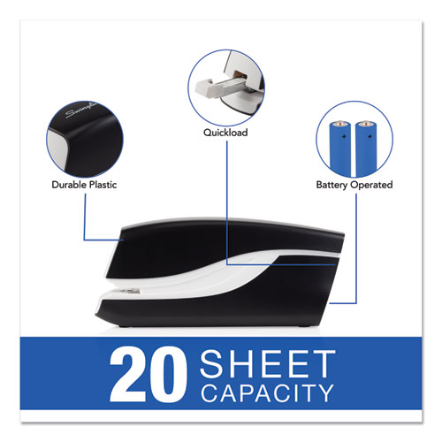 Image of Breeze Automatic Stapler, 20-Sheet Capacity, Black