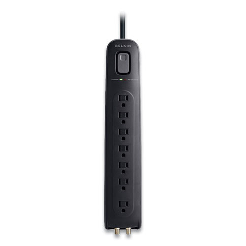 Ultimate Surge Protector, 7 AC Outlets, 4 ft Cord, 2,000 J, Black