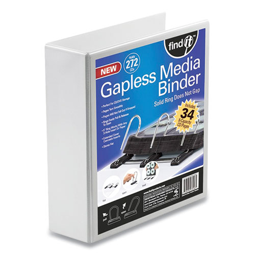 Gapless Media Binder, Holds 272 Discs, White