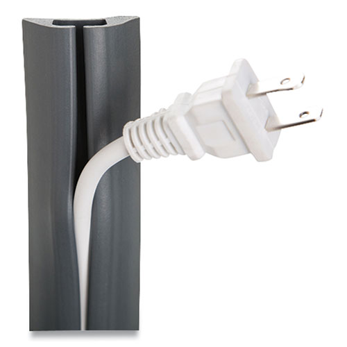 Image of Ut Wire® Compact Cord Protector And Concealer, 1.6" X 5 Ft, Gray