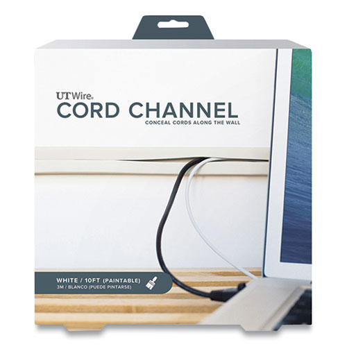 Cord Channel, 1" x 10 ft, White