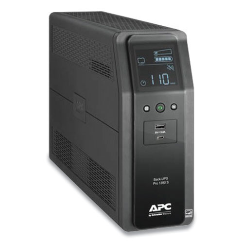 Apc® Br1350Ms Back-Ups Pro Br Series Sinewave Battery Backup System, 10 Outlets, 1,350 Va, 1,080 J