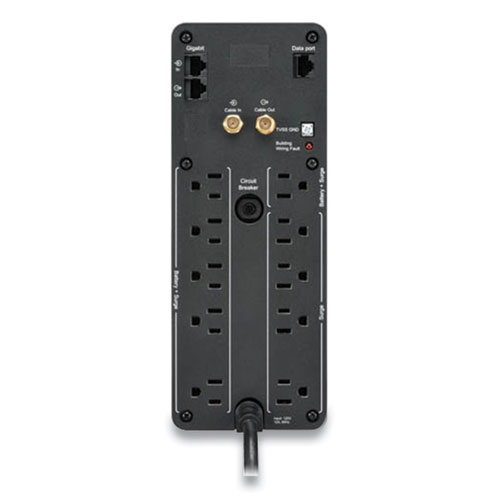BR1350MS Back-UPS PRO BR Series SineWave Battery Backup System, 10 Outlets, 1,350 VA, 1,080 J