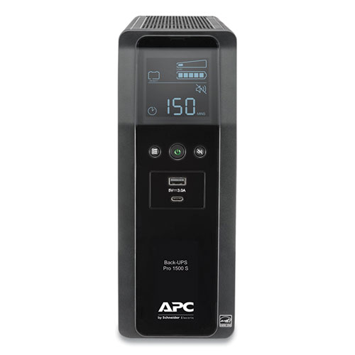 Apc® Br1500Ms Back-Ups Pro Br Series Sinewave Battery Backup System, 10 Outlets, 1,500 Va, 1,080 J