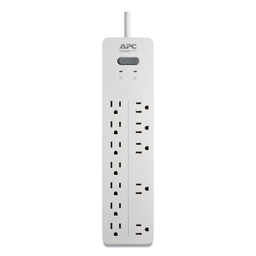 Home Office SurgeArrest Power Surge Protector, 12 AC Outlets, 6 ft Cord, 2,160 J, White