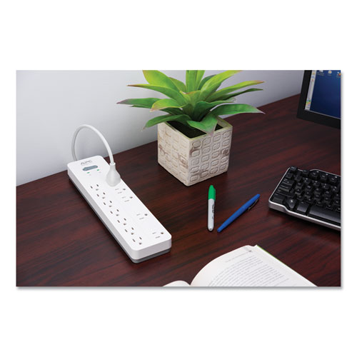 Home Office SurgeArrest Power Surge Protector, 12 AC Outlets, 6 ft Cord, 2,160 J, White