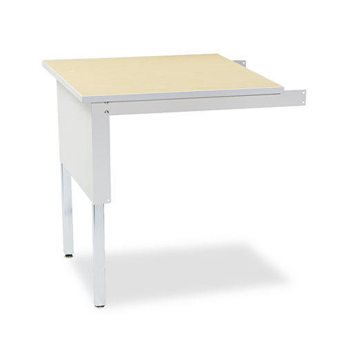 Mailflow-To-Go Mailroom System Table, Square, 30w x 30d x 29 to 36h, Pebble Gray