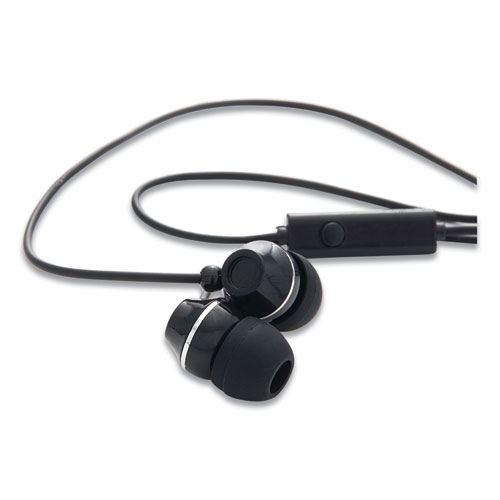 Image of Stereo Earphones with Microphone, Black