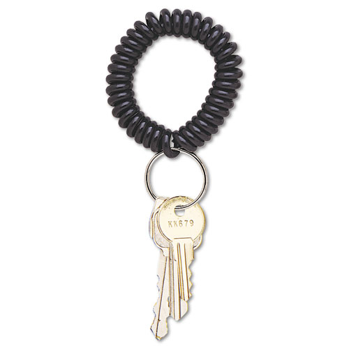 Wrist Coil With Key Ring, Black