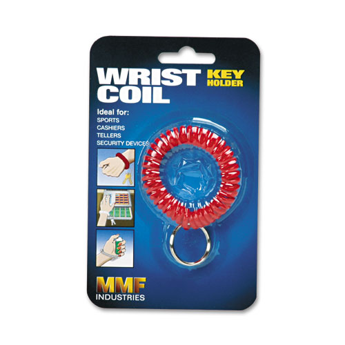 Wrist Coil With Key Ring, Red