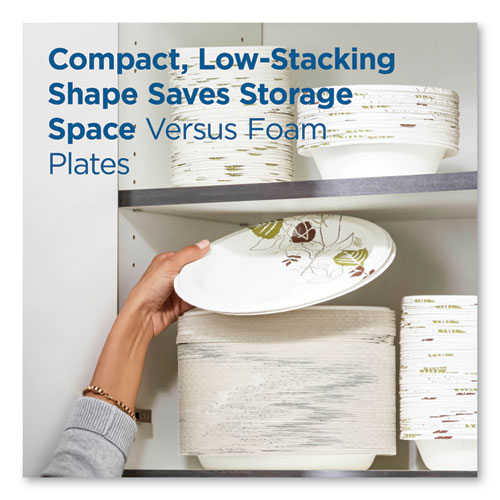 Image of Pathways with Soak Proof Shield Heavyweight Paper Bowls, WiseSize, 12 oz, Green/Burgundy, 500/Carton
