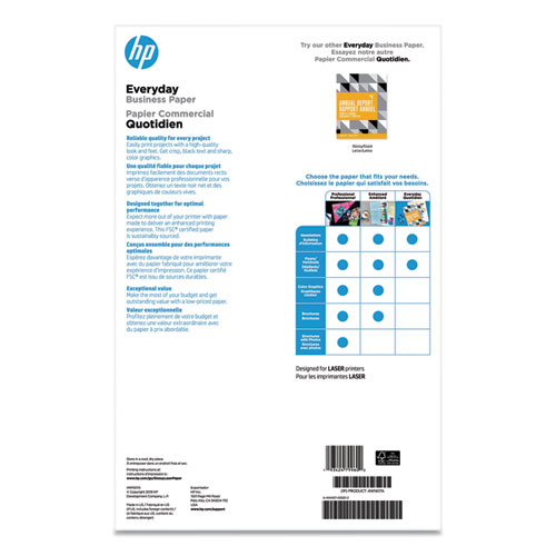 Image of Hp Everyday Business Paper, 32 Lb Bond Weight, 8.5 X 11, Glossy White, 150/Pack