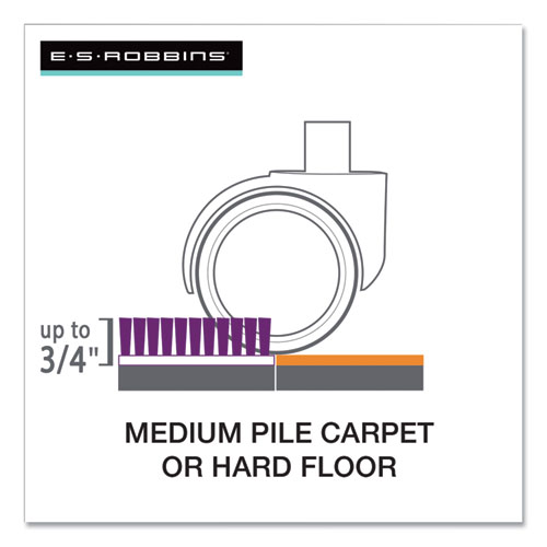 Image of Es Robbins® Floor+Mate, For Hard Floor To Medium Pile Carpet Up To 0.75", 36 X 48, Clear