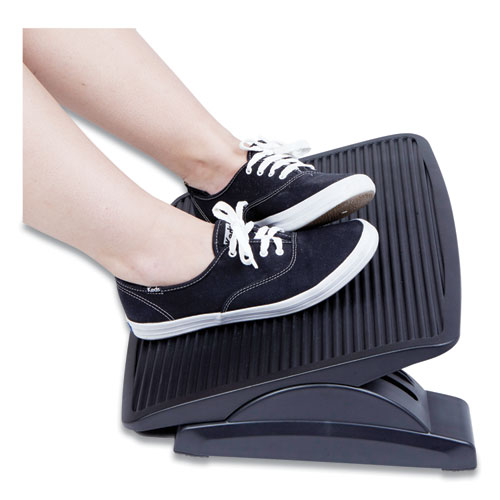 Adjustable Height Ergonomic Footrest, 17.62w x 14d x 3.75h, Black